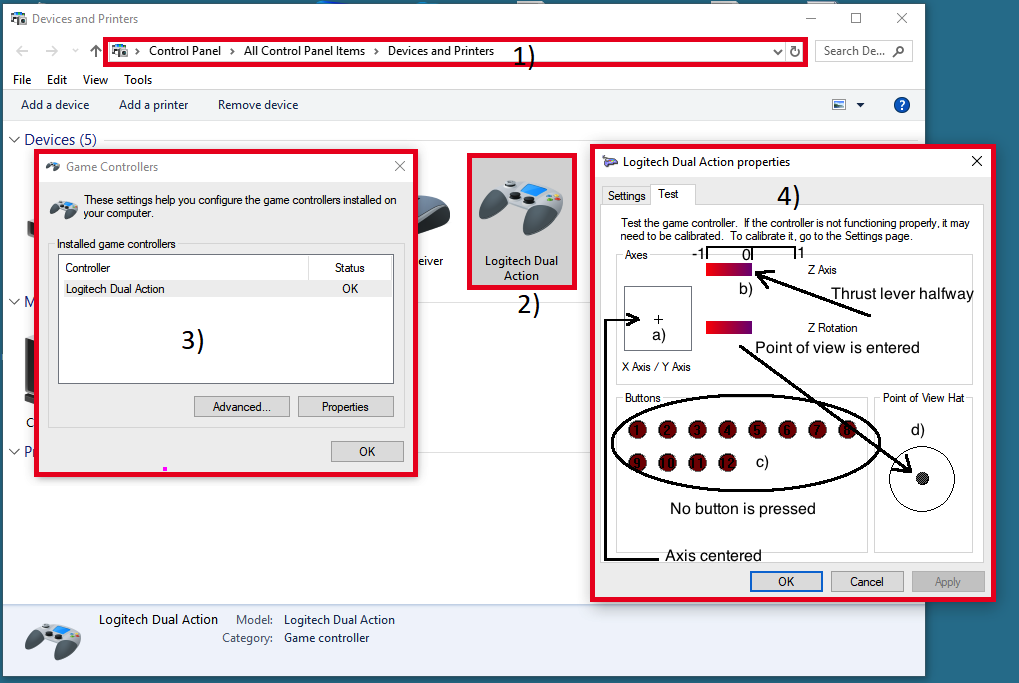 Gamepads calibration and Windows