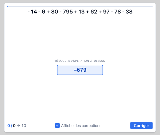 Calcul mental 1 - Test psychotechnique pilote de ligne sur Pilotest