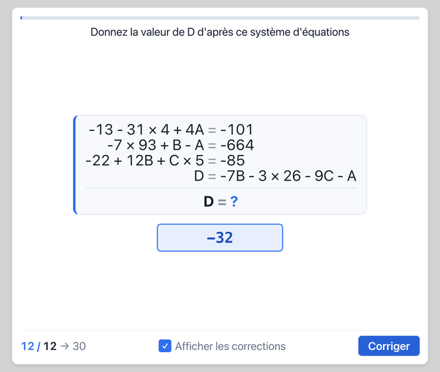 Calcul mental 3 - Test psychotechnique pilote de ligne sur Pilotest
