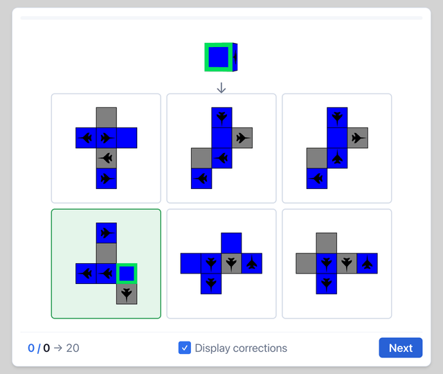 INTERPERSONAL - Rotating cubes - Airline pilot psychometric test online on Pilotest