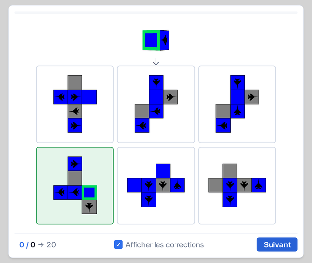INTERPERSONAL - Cubes animés - Test psychotechnique pilote de ligne sur Pilotest