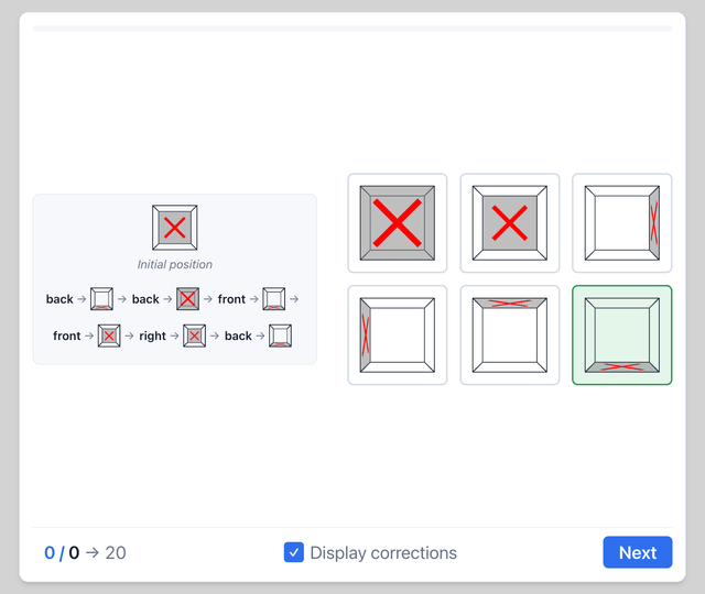DLR - ROT - Cubes - Airline pilot psychometric test online on Pilotest