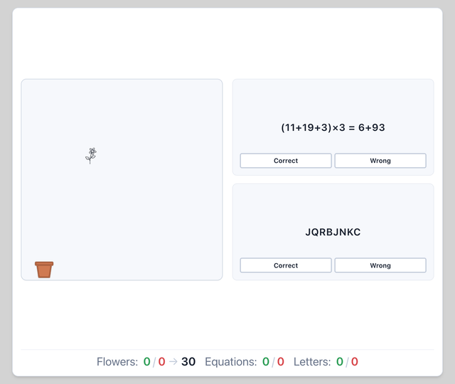 CUT-E - Flower pot - Airline pilot psychometric test online on Pilotest