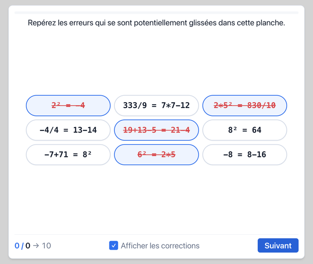 Grilles de calculs - Test psychotechnique pilote de ligne sur Pilotest