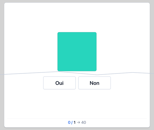 Memory 2 Back couleurs - Test psychotechnique pilote de ligne sur Pilotest