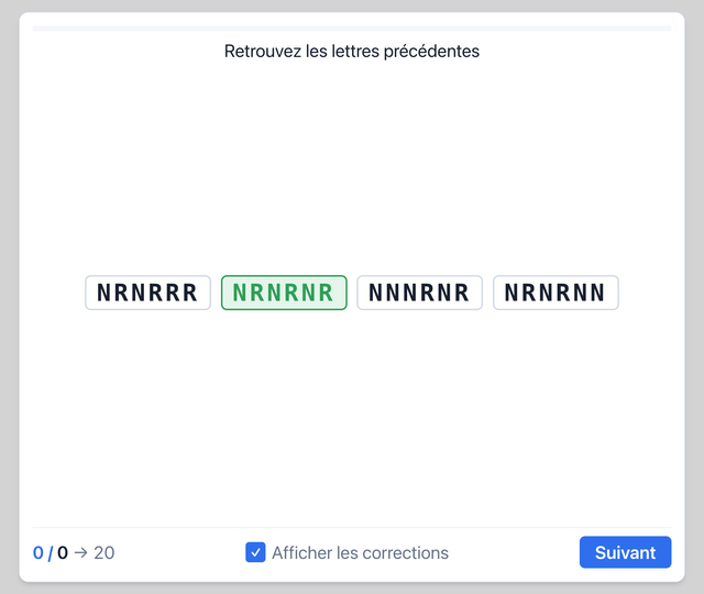 Lettres identiques - Test psychotechnique pilote de ligne sur Pilotest