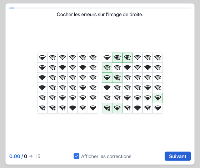 CUT-E - Comparaison de matrices - Test psychotechnique pilote de ligne sur Pilotest