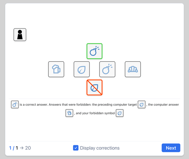 MOLLYMAWK - Working memory - Airline pilot psychometric test online on Pilotest