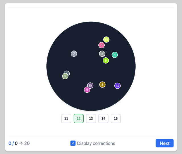 CUT-E - Moving dots - Airline pilot psychometric test online on Pilotest