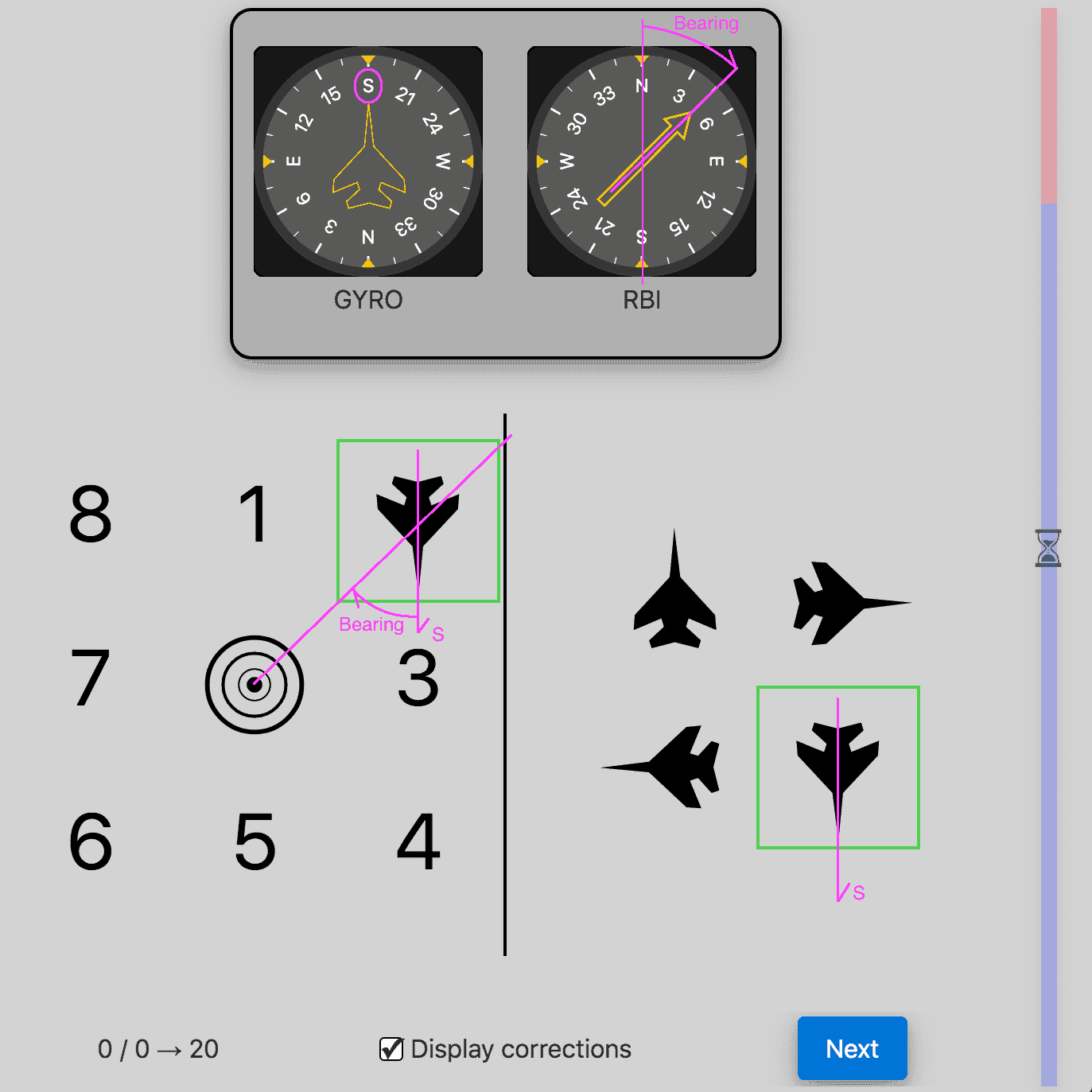 CUT-E - Relative bearing indicator