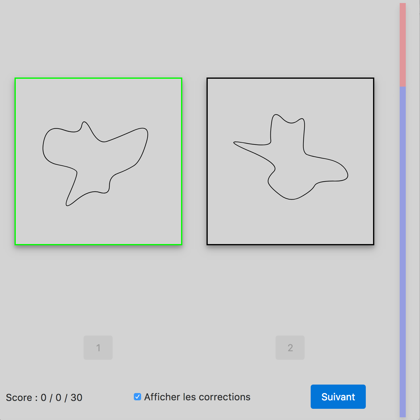 Formes à comparer