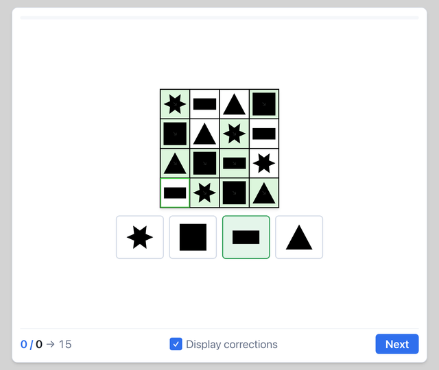 CUT-E - Find the missing shape - Airline pilot psychometric test online on Pilotest