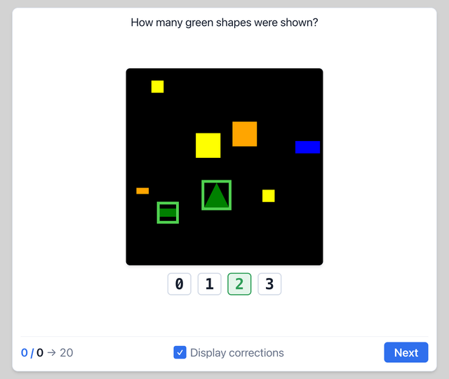 INTERPERSONAL - Shapes memory - Airline pilot psychometric test online on Pilotest