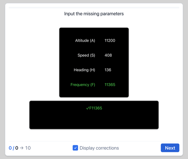 COMPASS - Short memory - Airline pilot psychometric test online on Pilotest