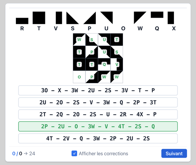 Tangram - Test psychotechnique pilote de ligne sur Pilotest