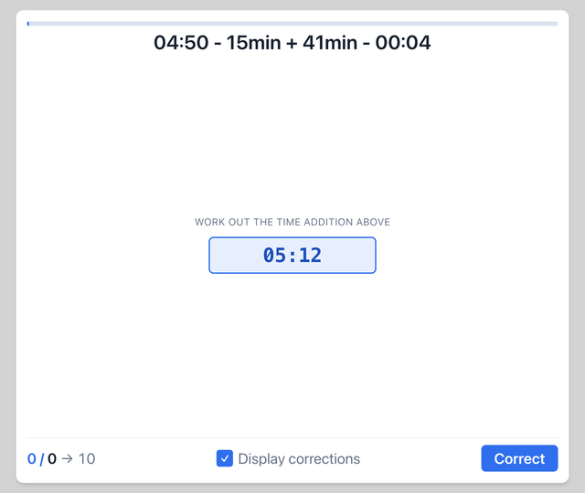 INTERPERSONAL - Time calculation - Airline pilot psychometric test online on Pilotest