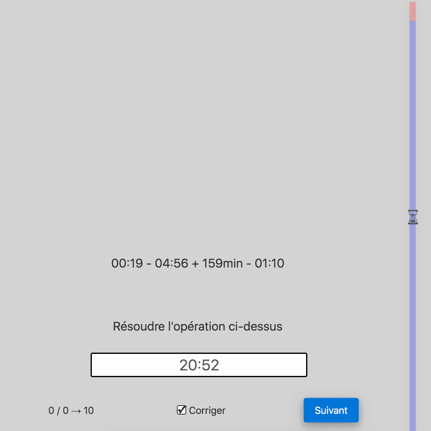 INTERPERSONAL - Calcul de temps